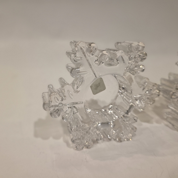 PartyLite Clear Snowflake Candle Holders - Picture 3 of 11